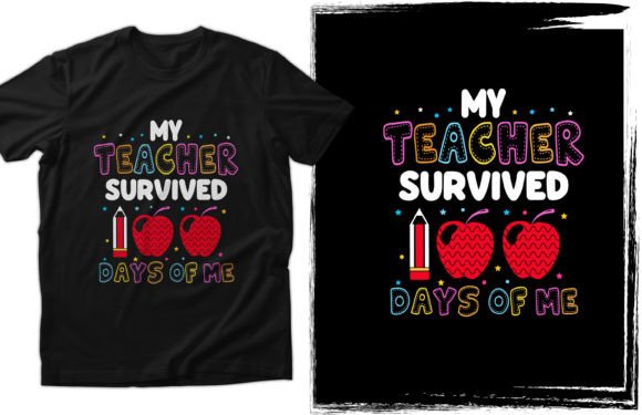 100 Days of School T-Shirt Designs & Graphics