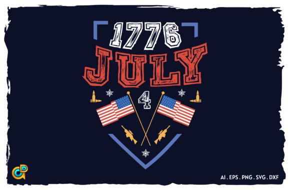 1776 JULY 4 SVG Design