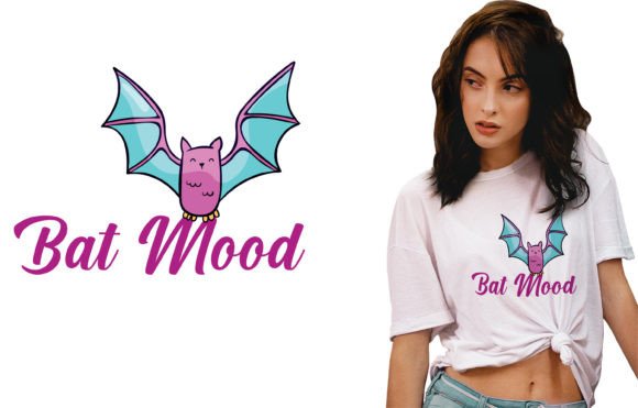 Bat Mood Tshirt Design: Graphics & T-Shirt Designs