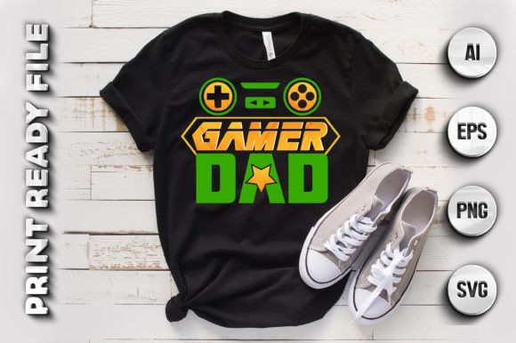Gamer Dad Graphics: T-Shirt Designs for Local Branding