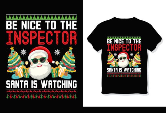 Inspector Santa Christmas T-Shirt Graphics