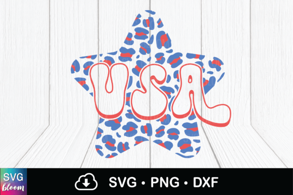 Leopard Star 4th of July Graphics & Templates