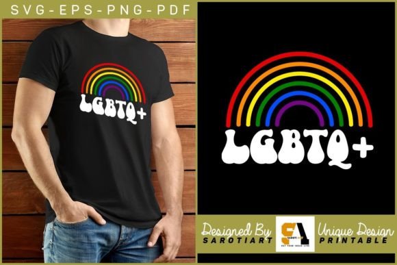 LGBTQ Gay Rainbow Sublimation Design SVG: Graphics for Crafts & Content