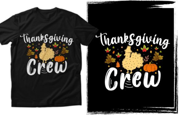 Thanksgiving Crew T-shirt Design Graphics