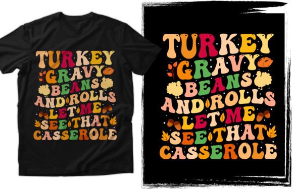 Turkey Gravy Beans and Rolls Let Graphics