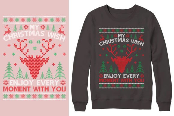 Ugly Christmas Sweater Design: Graphics for T-Shirt Designs