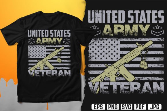 United States Army Veteran TShirt Design Graphics