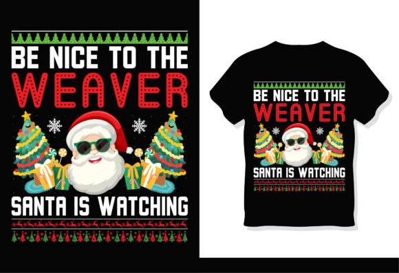 Weaver Santa Christmas T-Shirt Graphics